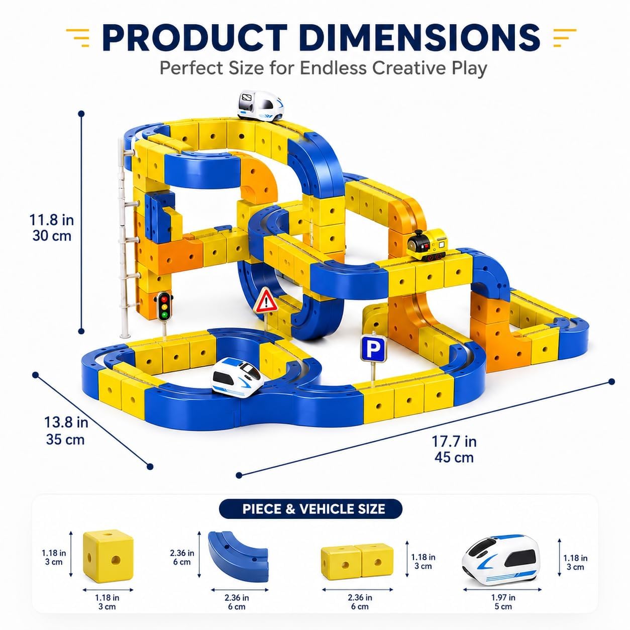 150 PCS Magnetic Building Block Track Car Set for Kids
