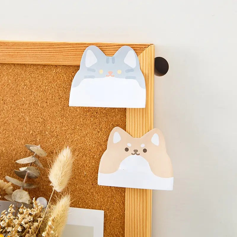 Cartoon Animals Sticky Notes Shape Self-Stick 180 Sheets Cute Shapes (4 Shapes x 45 Sheets Each)