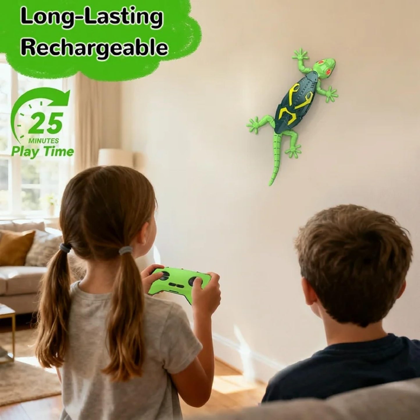 Remote Control Wall Climbing Lizard Toy With with LED Eyes for Boys & Girls,Funny Prank Toys,