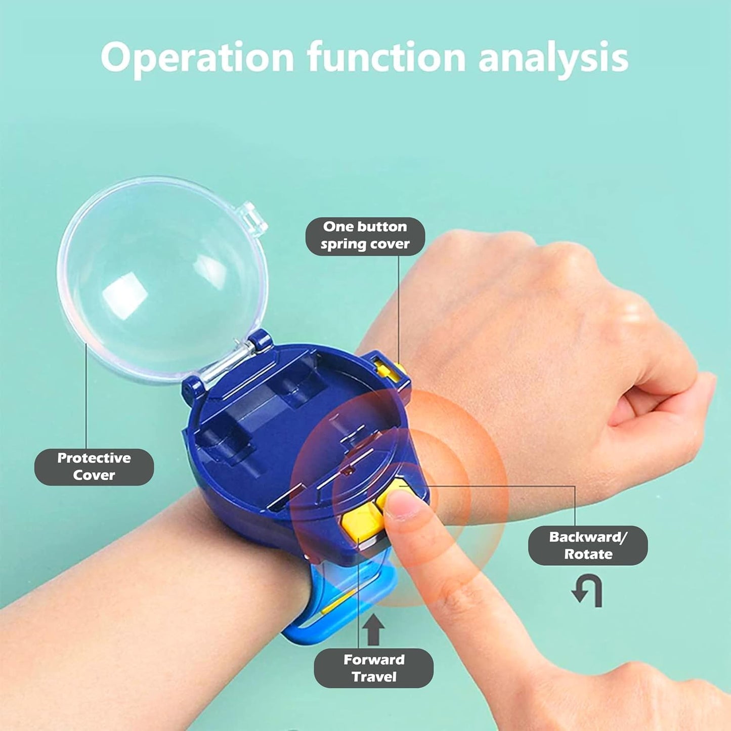 Wrist Watch Remote Control Mini Car Toy for Kids