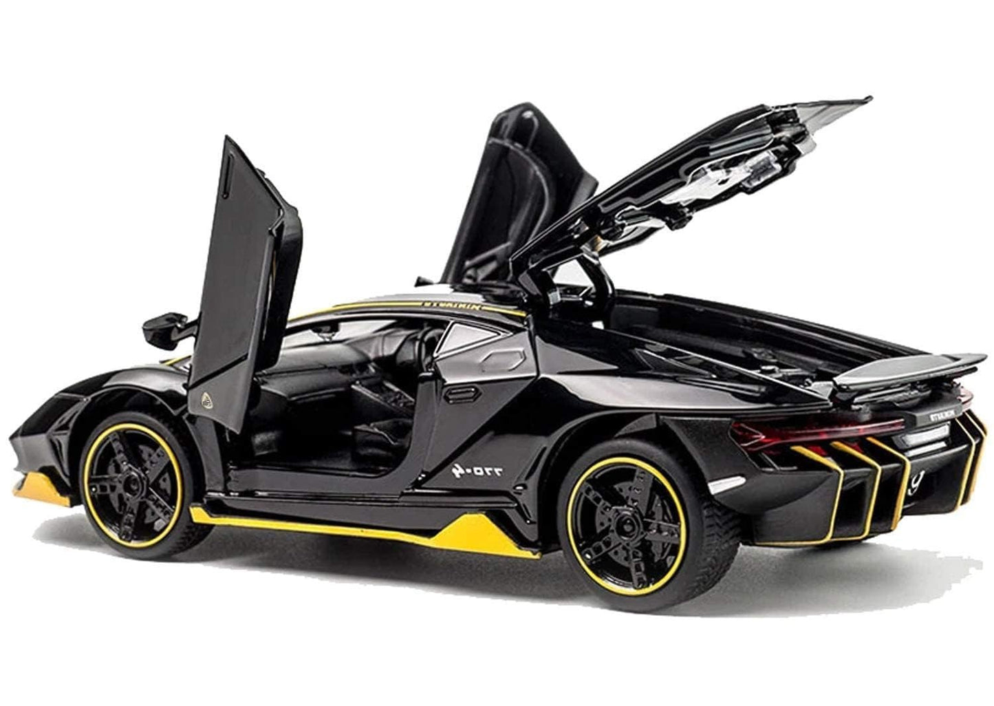 Car Toy Die-cast Metal Car Model Pull Back Super car with Openable Doors with Sound and Light for Birthdays Gift Party Decorations Great for Kids Boys Girls 1:32 Scale