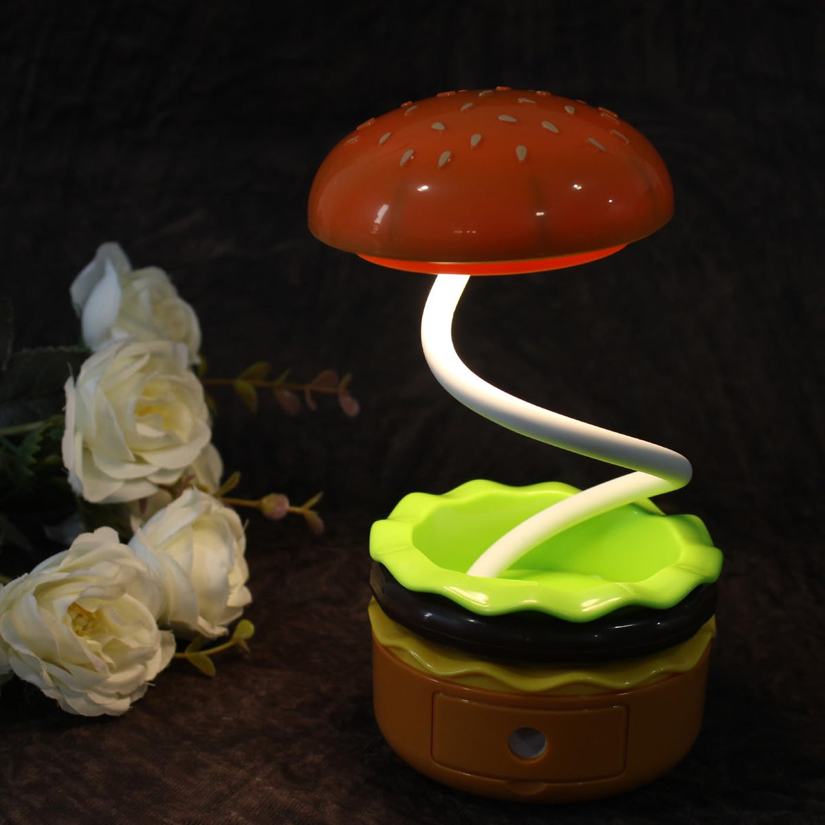 Burger Desk Lamp with Pencil Sharpener
