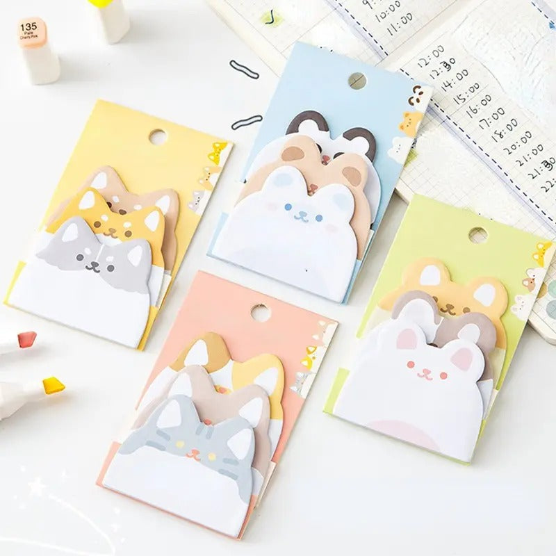 Animal-Shaped Sticky Notes 180 Sheets