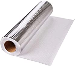 Anadimall Kitchen Backsplash Aluminum Foil Sticker Oil/Waterproof Self Adhesive Paper for Countertop Drawer Cabinets Shelf Liner, Peel and Stick (40cm×200cm)