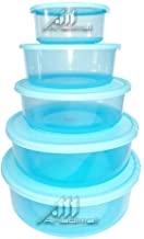 Anadimall 5 pcs Storage Boxes for Kitchen | Plastic Container | Container Boxes for Storage | Box Set for Kitchen Storage | Fridge containers (300 ml, 650 ml, 1100 ml, 1850 ml, 3000 ml Multi)