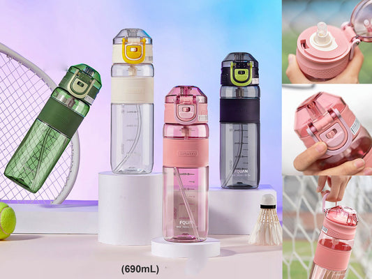 Plastic Transparent Sipper Water Bottle for Kids (690 ml)