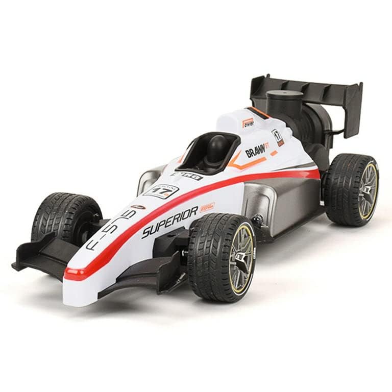 High Speed F1 Formula Racing Car Toy for Kids with Joystick Remote Control and Rechargeable Battery for Car - LED Lights, 2 WD Smokey Mist Spraying Car