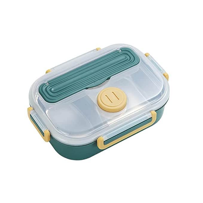 2 Compartments for Kids, Lunch Box with Spoon and Fork School Tiffin Box for Boys, Girl