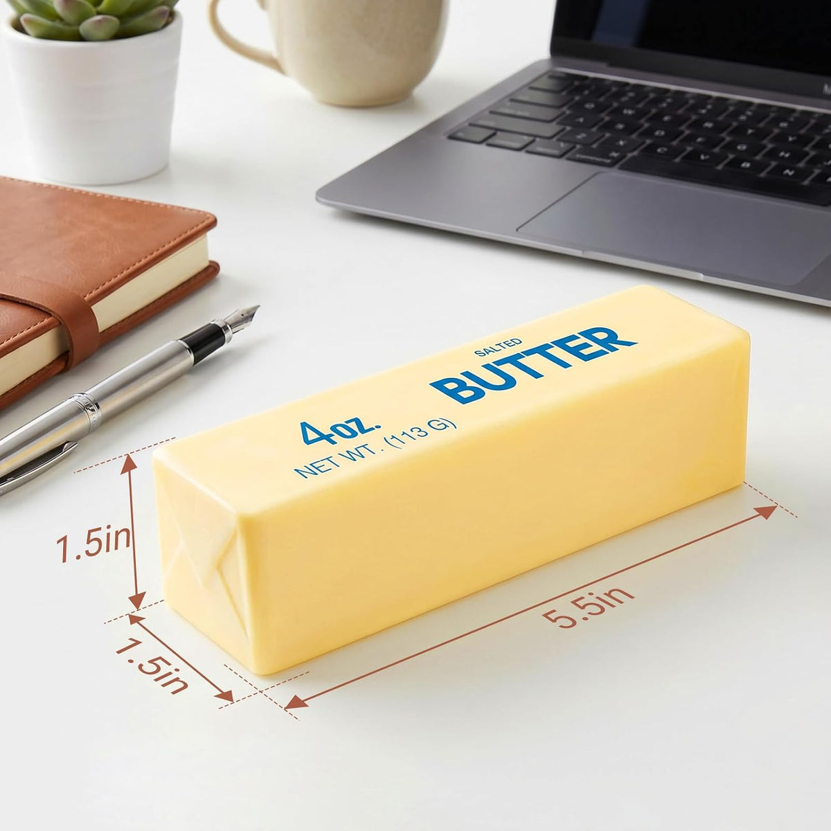 Butter shaped squishy stress relief toy for kids