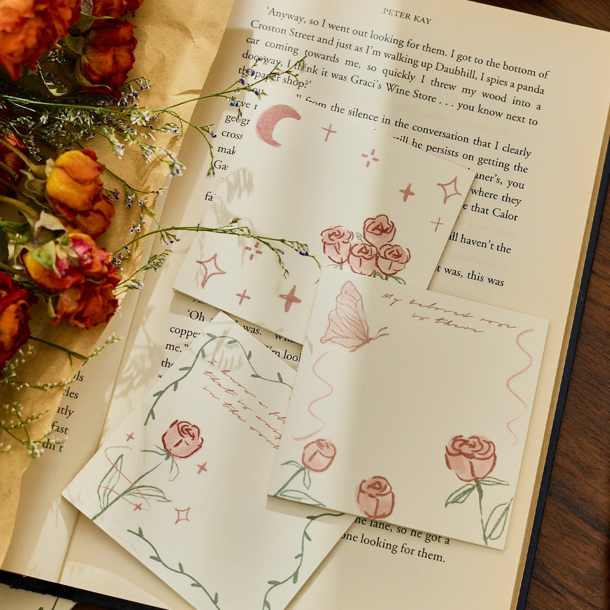 Vintage Morning Rose Notepad 200 Sheets