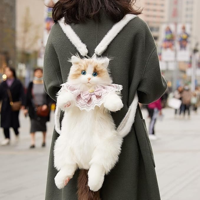 Cat Shape Backpack Bag for Kids, Women, and Girls