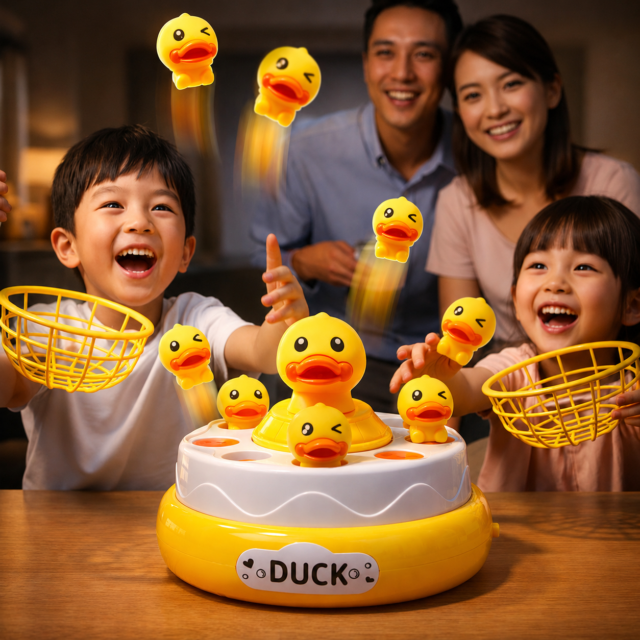 Bouncing Duck Catch Game with Nets