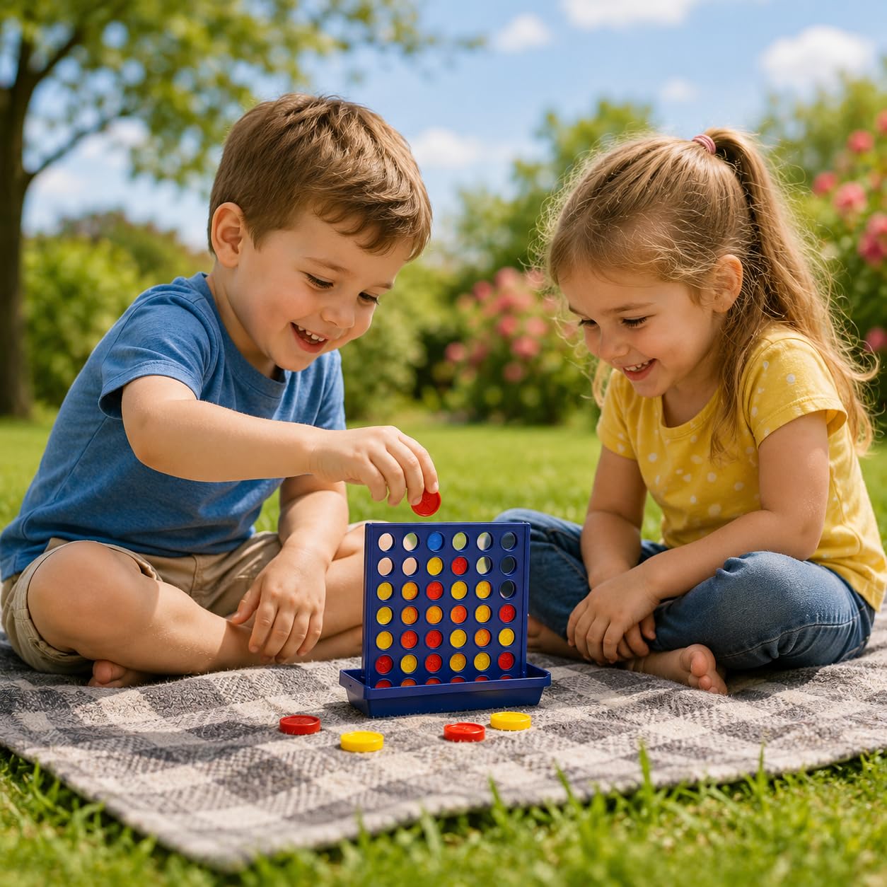 4-in-a-Row Mini Connect Board Game for Kids