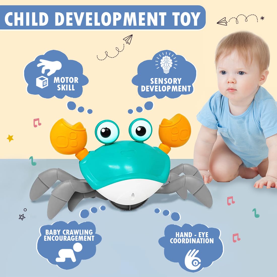 Musical Crawling Crab Toy