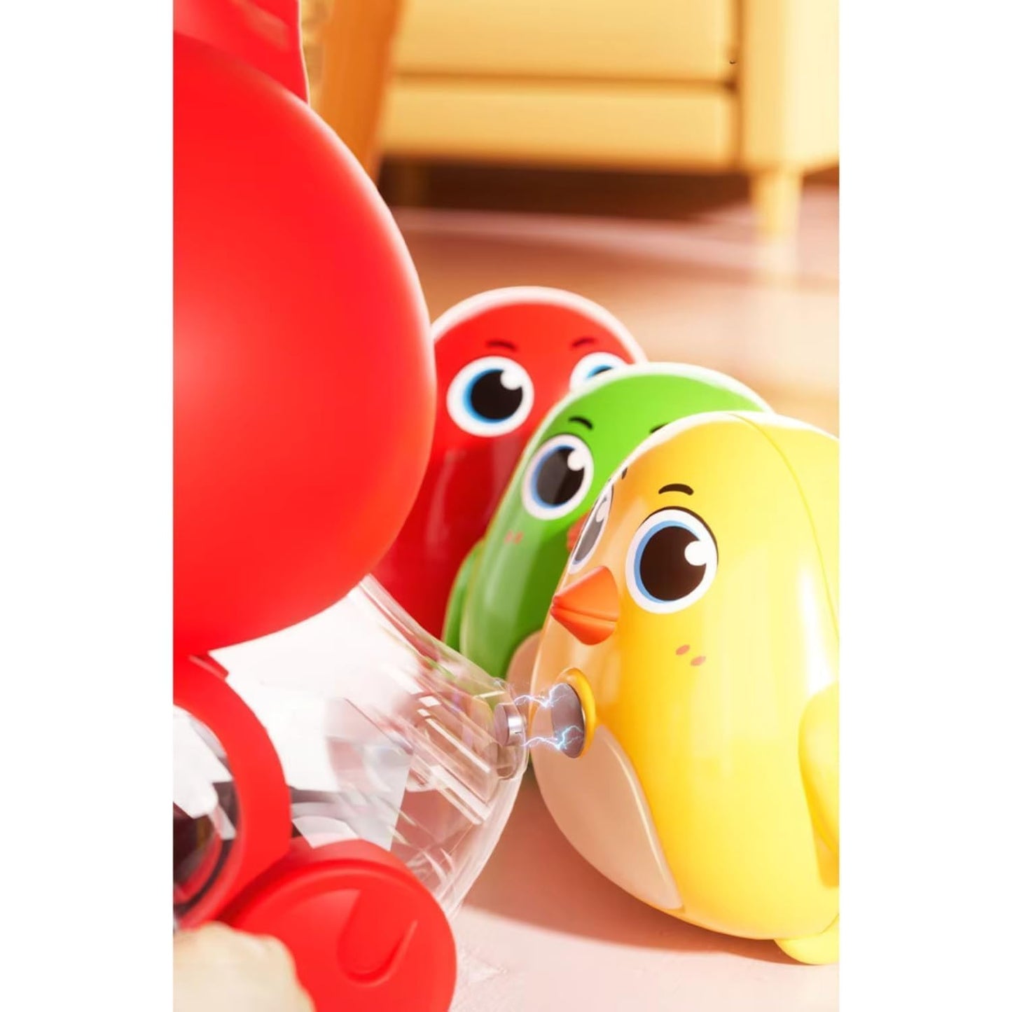 Chicken Toy for Kids, Magnetic Hen with Chick, Wind-up Crawling Duck, Cute Walking Chicken Toy, Toddler Spring, Baby Crawling for Boys and Girls, Animal Wind up Toy Set