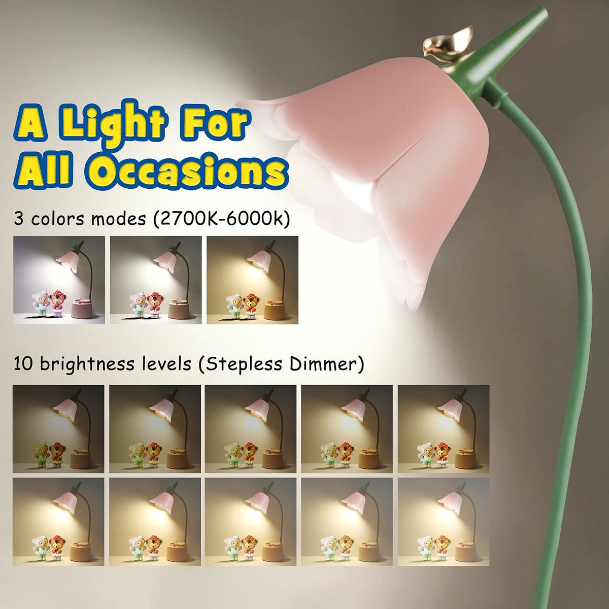 3-in-1 Study Lamp with Pen & Phone Holder