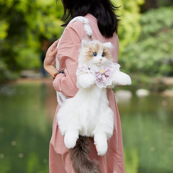 Cat Shape Backpack Bag for Kids, Women, and Girls