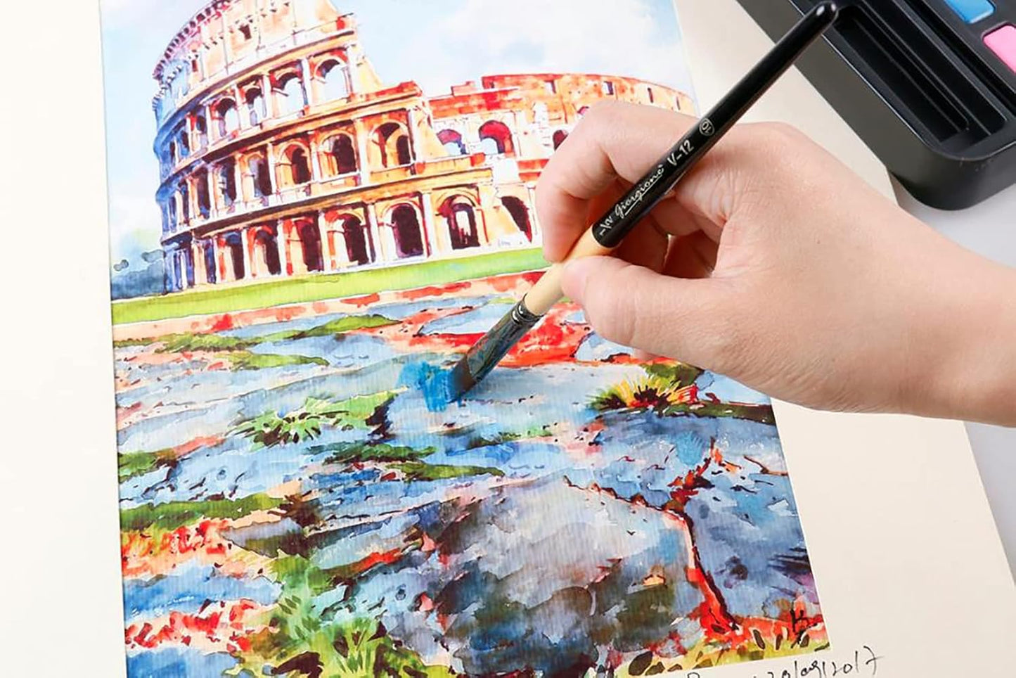 Premium Professional Artist Wooden Multi-Shapes Acrylic Oil Watercolor Gouache