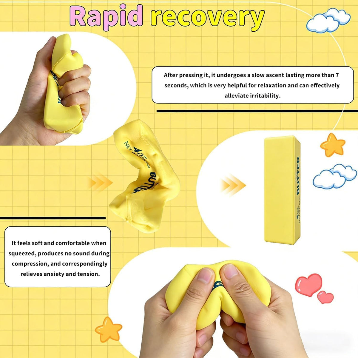 Butter Squishy Toys - 2pcs