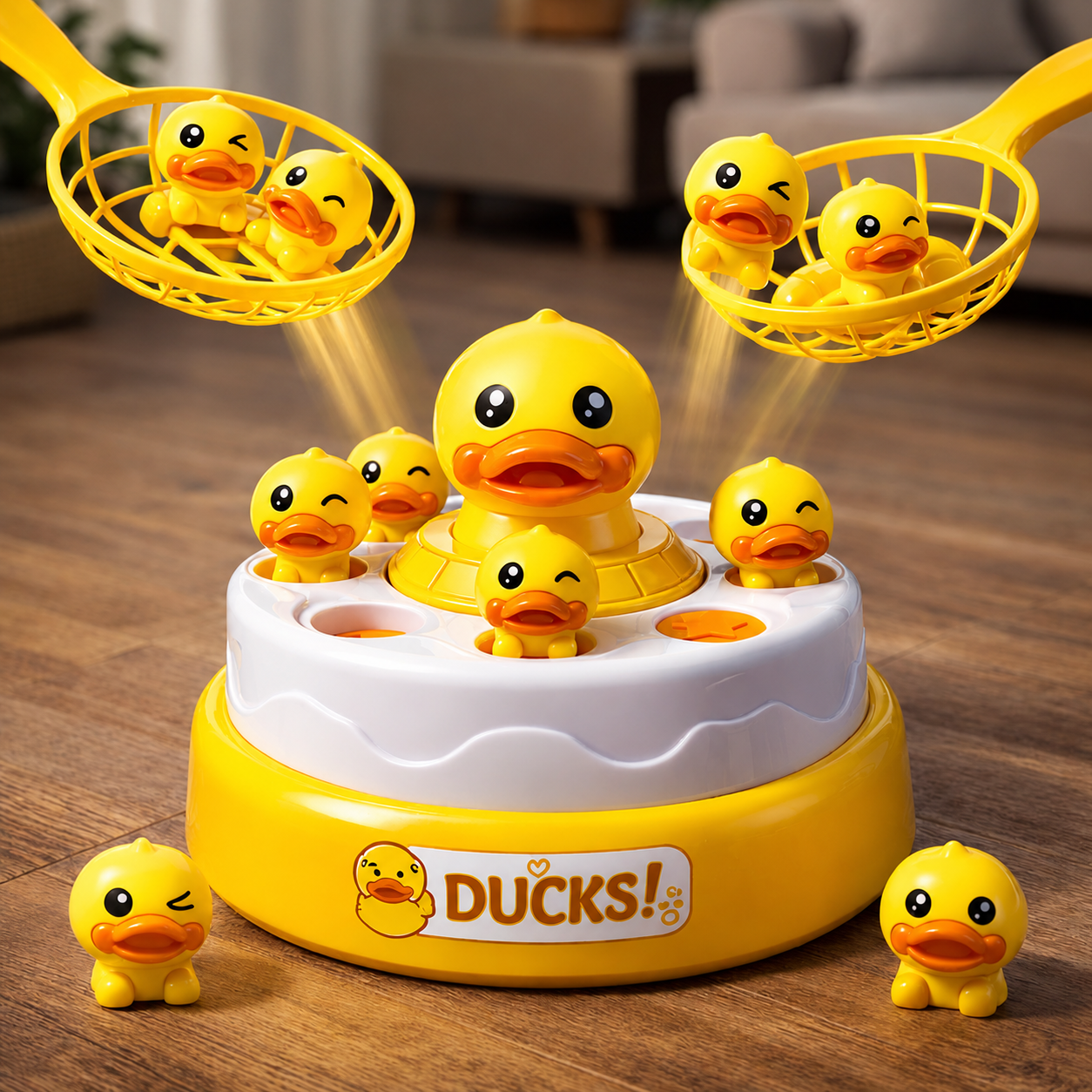 Bouncing Duck Catch Game with Nets