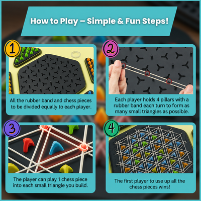 Chain Triangle Chess Geoboard Game