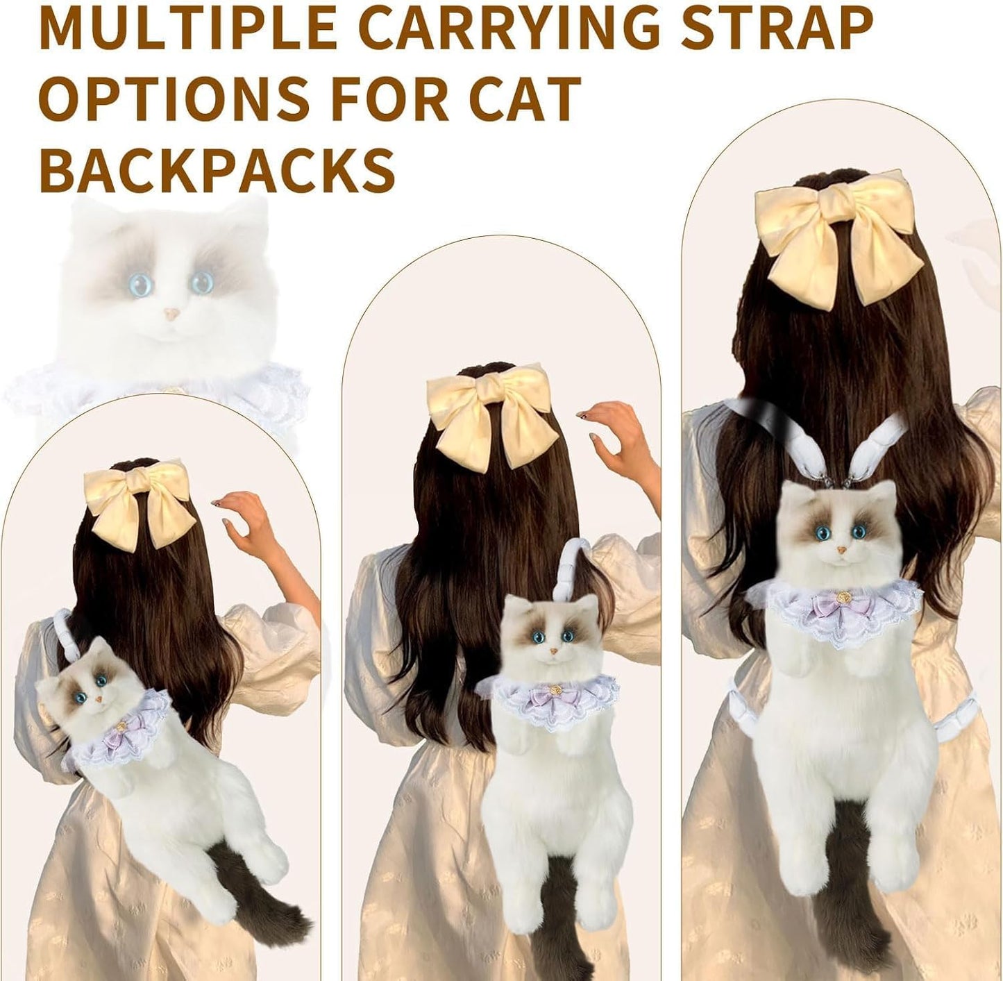 Cat Shape Backpack Bag for Kids, Women, and Girls