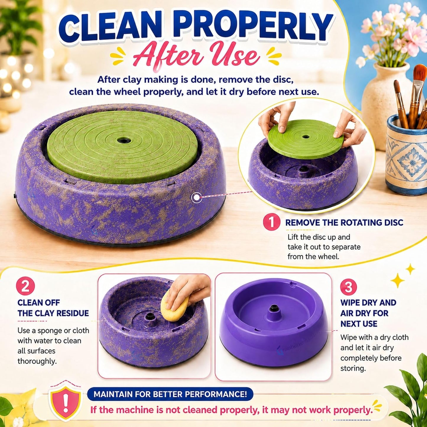 Pottery Wheel Clay Kit for Kids