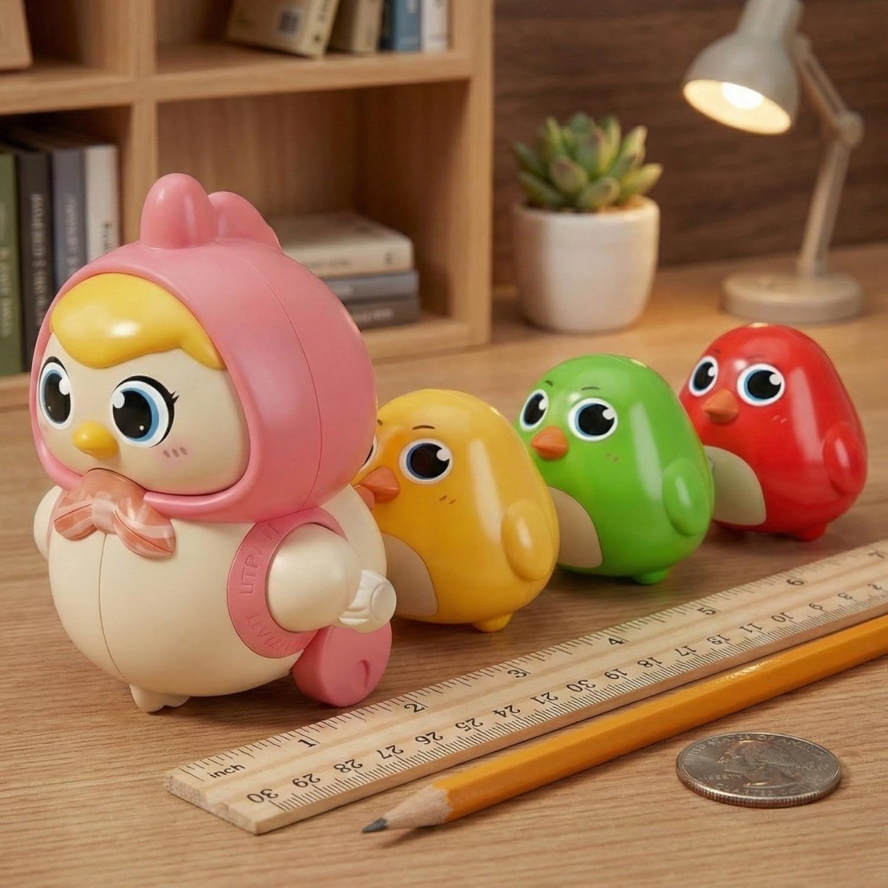 Chicken Toy for Kids, Magnetic Hen with Chick, Wind-up Crawling Duck, Cute Walking Chicken Toy, Toddler Spring, Baby Crawling for Boys and Girls, Animal Wind up Toy Set