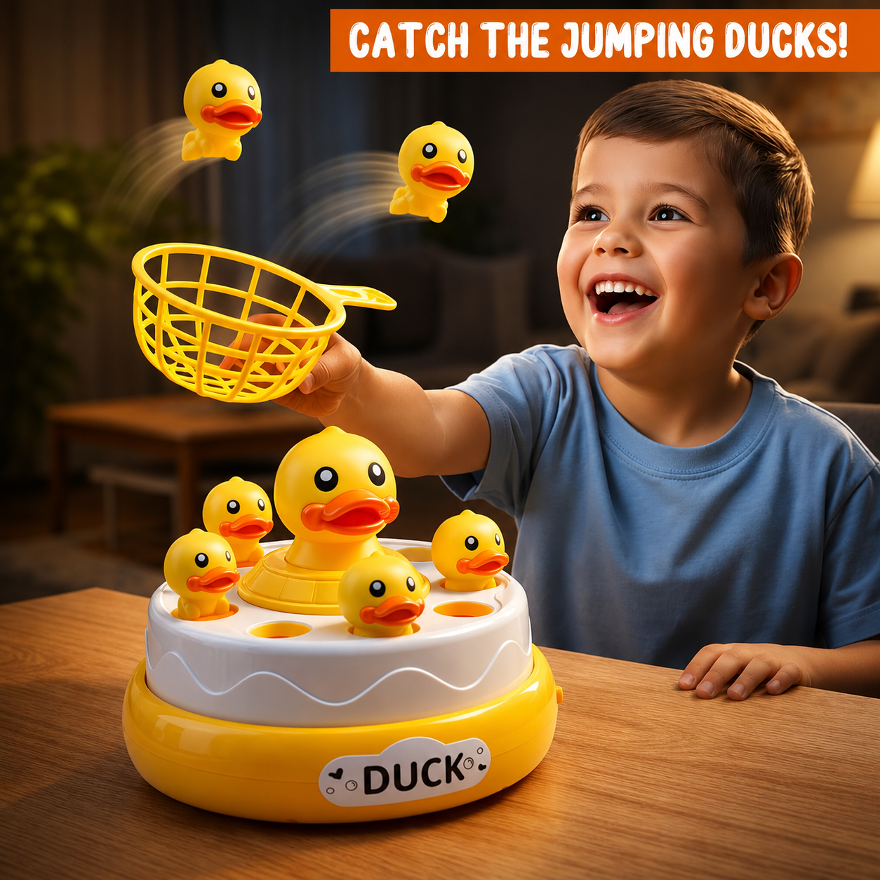 Bouncing Duck Catch Game with Nets