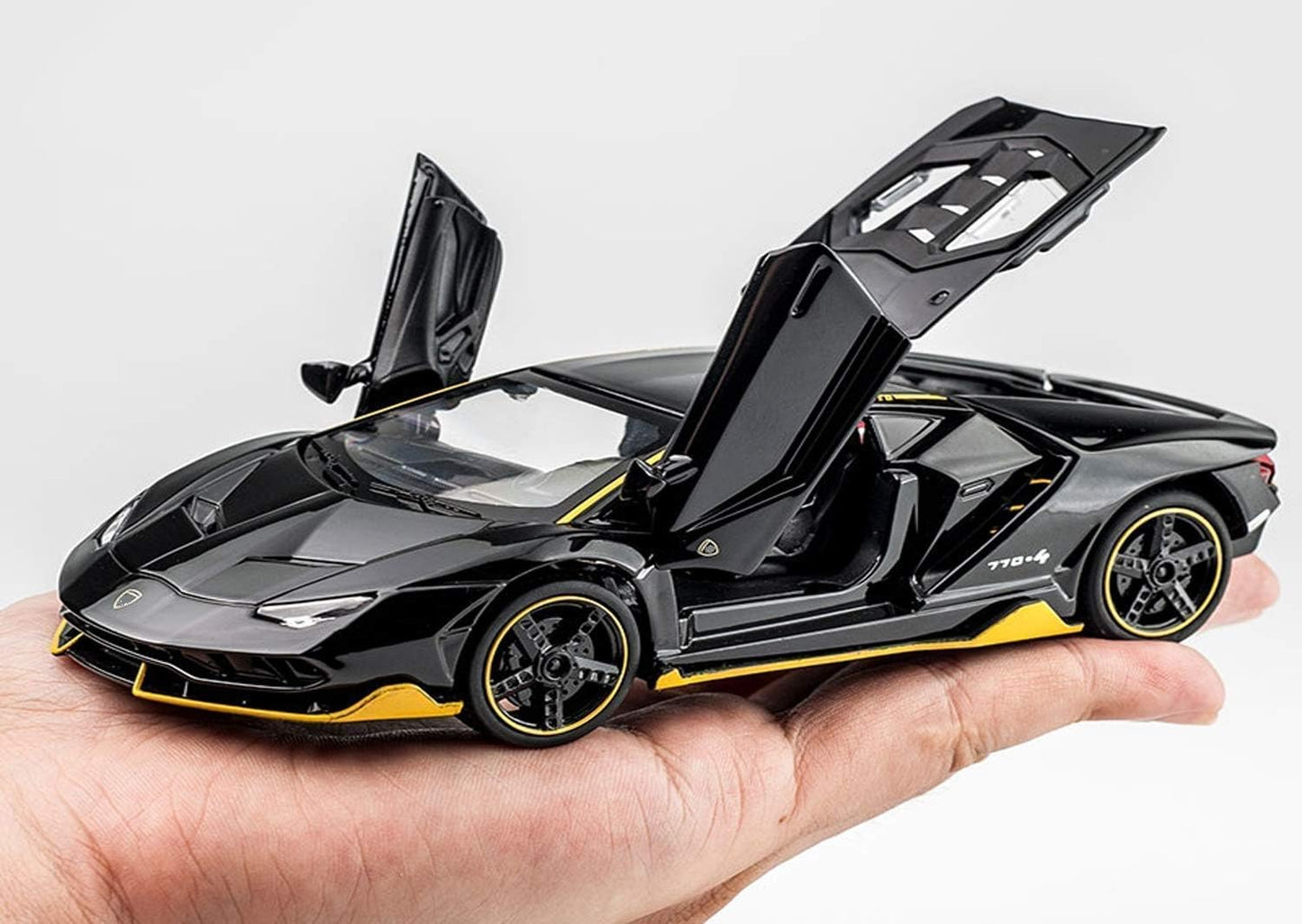 Car Toy Die-cast Metal Car Model Pull Back Super car with Openable Doors with Sound and Light for Birthdays Gift Party Decorations Great for Kids Boys Girls ‎1:32 Scale