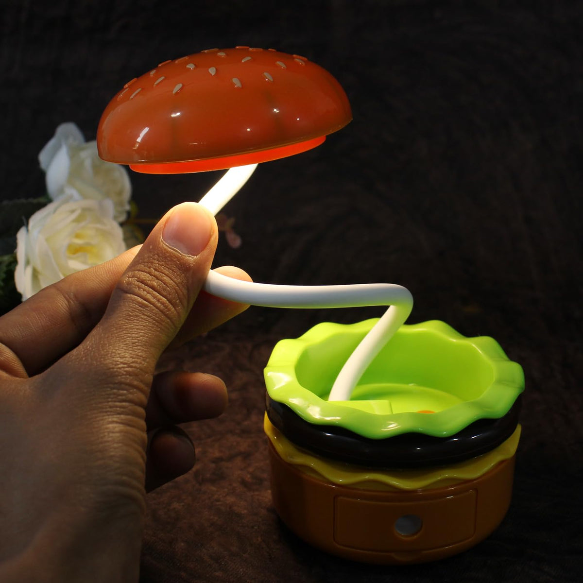Burger Desk Lamp with Pencil Sharpener