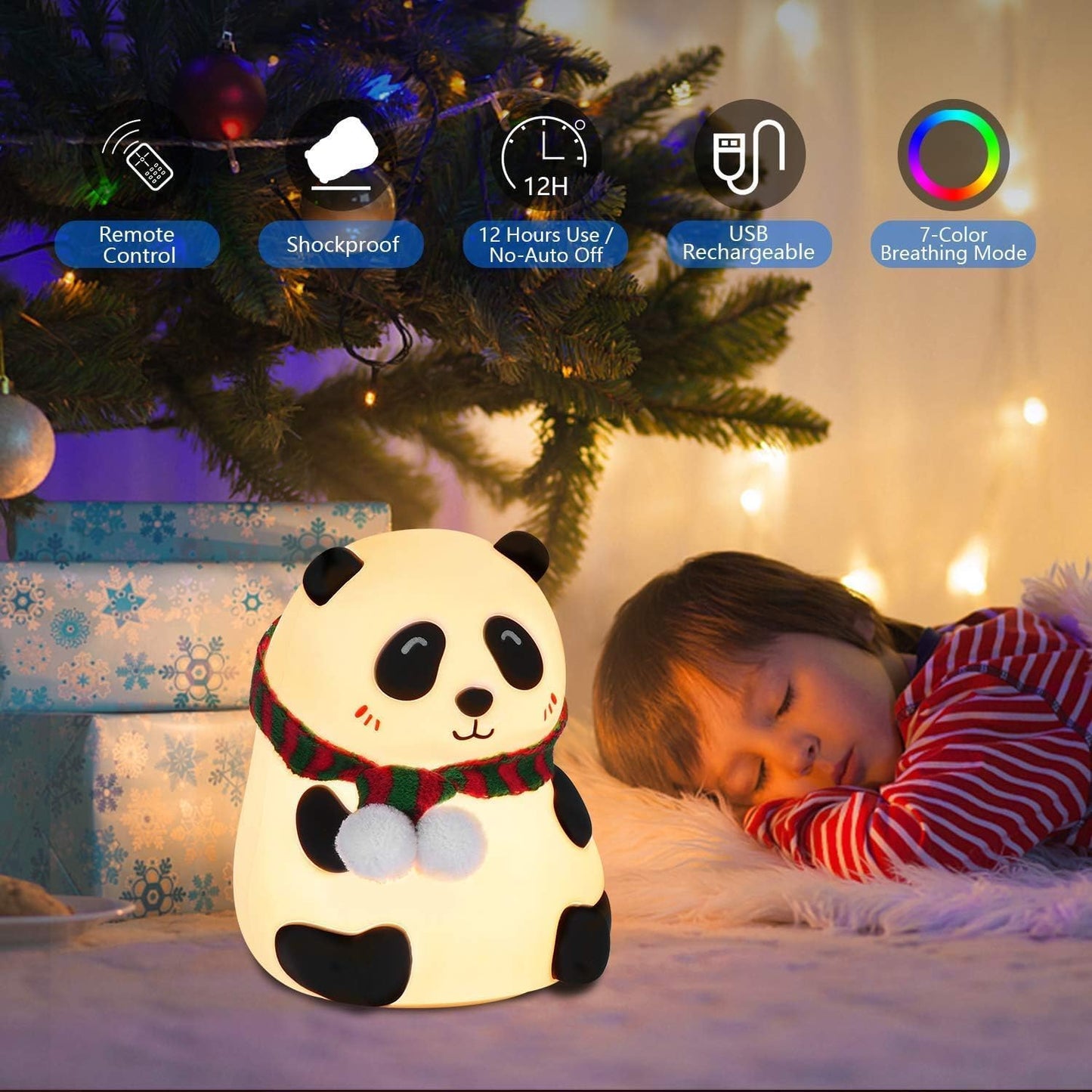 CuddleGlow Panda Night Light – Your Bedtime Buddy! 🐼