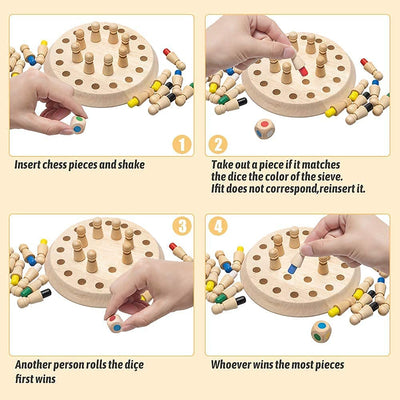 Wooden Memory Match Stick Chess Game