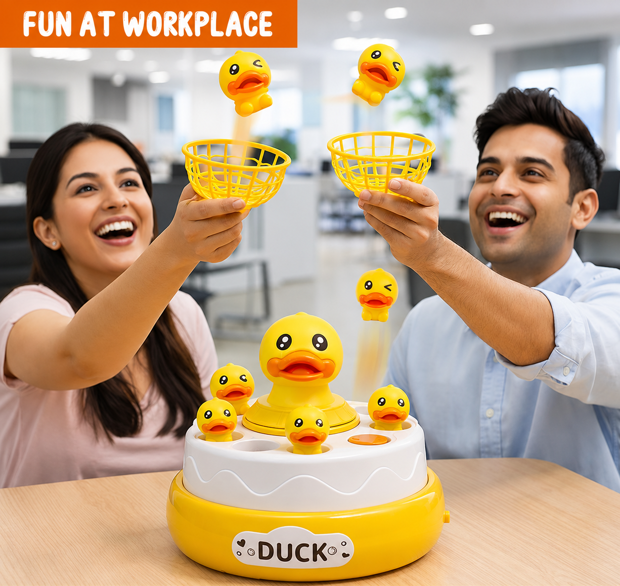 Bouncing Duck Catch Game with Nets