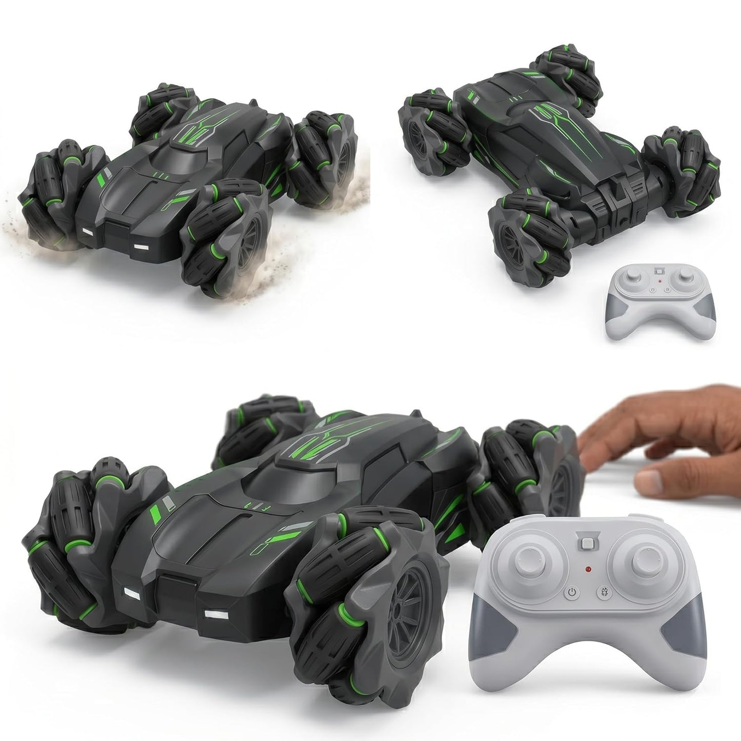 4x4 Remote Control Stunt Drift Car for Kids | High-Speed Rechargeable RC Racing Car with 360° Rotation & LED Lights | Remote Control Toy for Boys & Girls