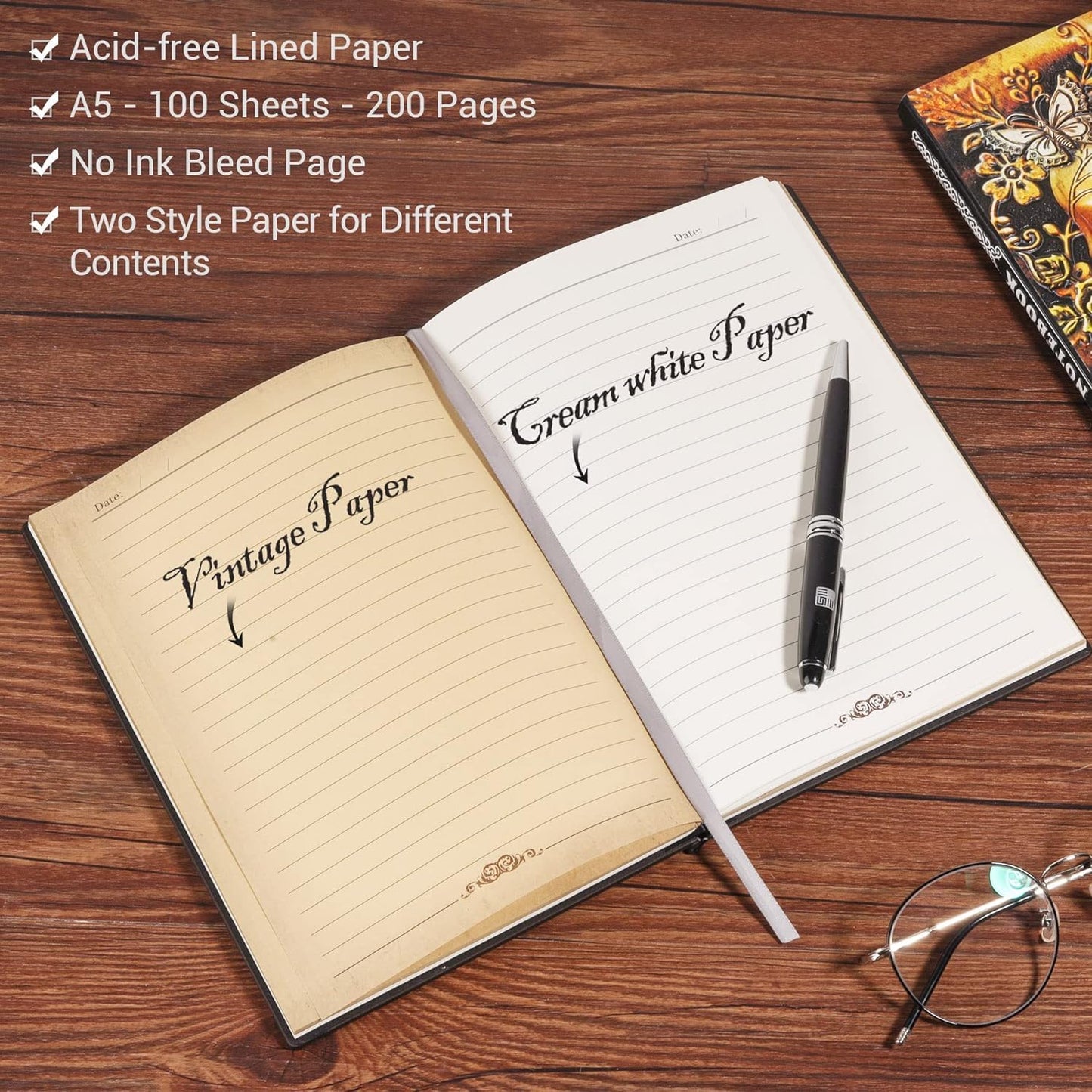 3D Phoenix Bronze DND Vintage Leather Journal Writing Notebook with 200 Pages A5 Journal Diary,Antique Handmade Leather Diary,Travel Diary&Notebooks to Write in,Diary Gift for Men Women