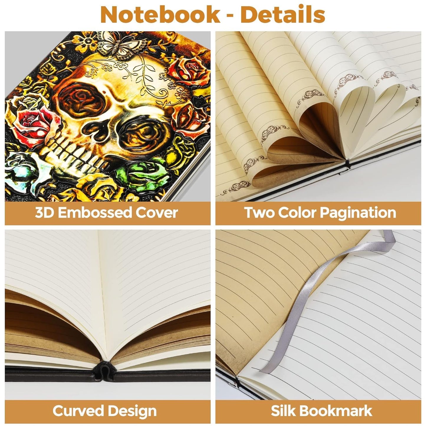 3D Phoenix Bronze DND Vintage Leather Journal Writing Notebook with 200 Pages A5 Journal Diary,Antique Handmade Leather Diary,Travel Diary&Notebooks to Write in,Diary Gift for Men Women