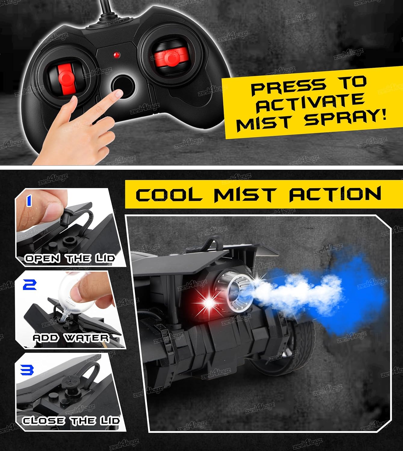 Batman RC Remote Control Car  With Smoke Effect