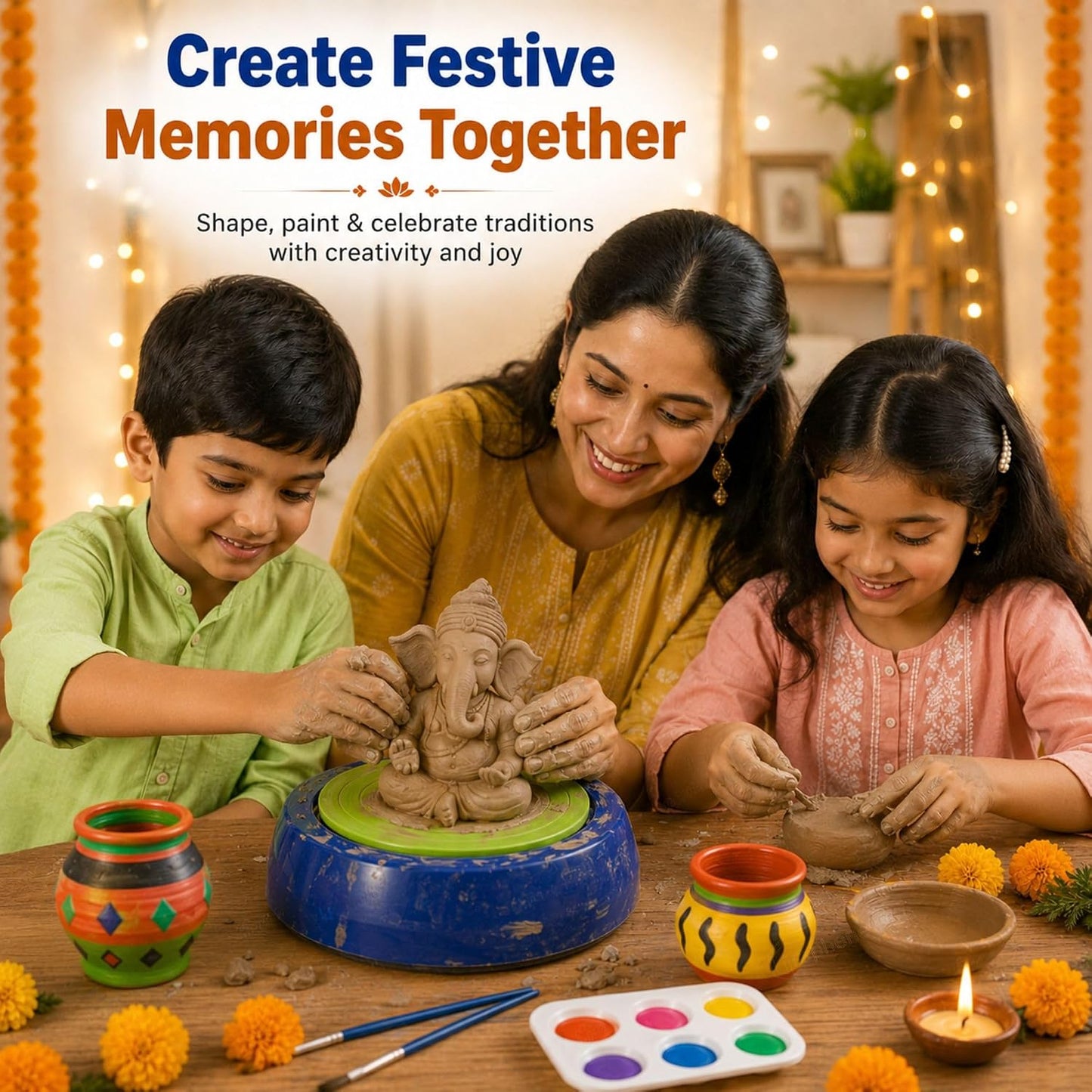 Pottery Wheel Clay Kit for Kids