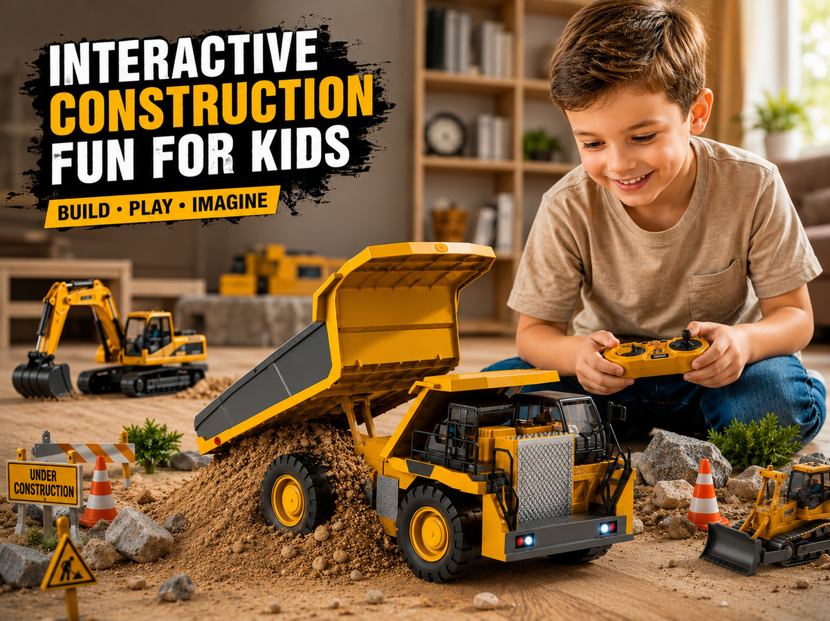 RC Dump Truck Toy with 9 Channel 2.4 GHz Remote Control
