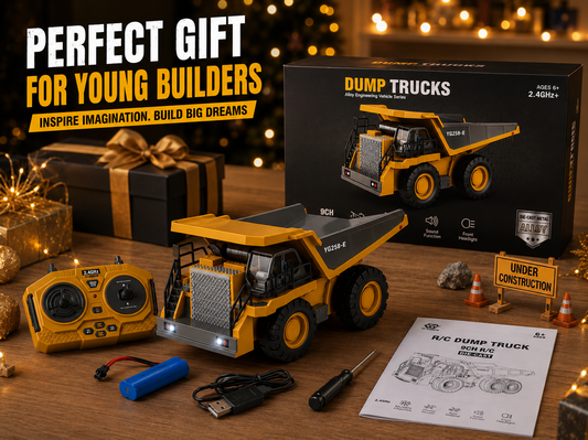 RC Dump Truck Toy with 9 Channel 2.4 GHz Remote Control