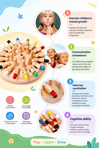 Wooden Memory Match Stick Chess Game