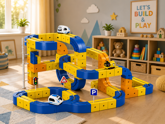 150 PCS Magnetic Building Block Track Car Set for Kids
