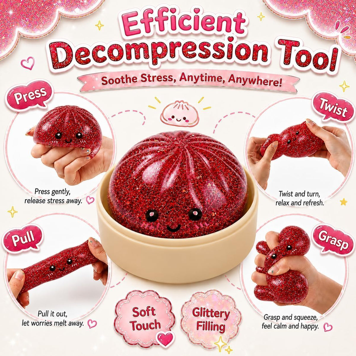 Galaxy Dumpling Squishy Toy for Kids