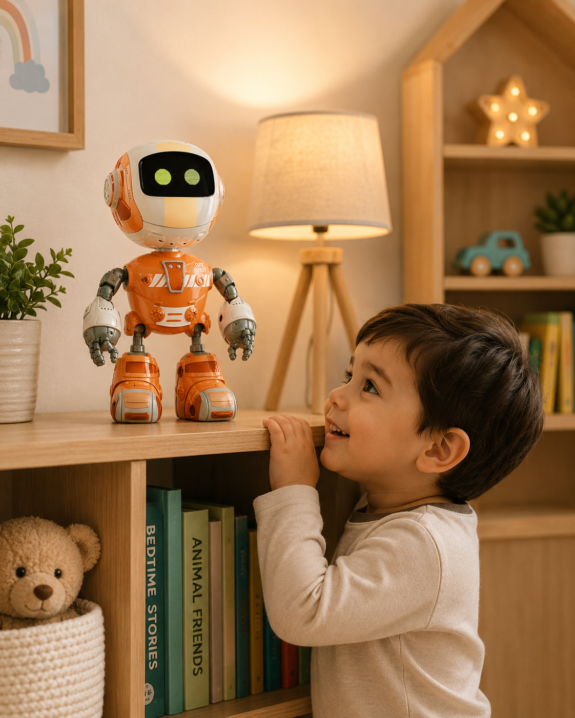 Alloy Robot Figurine for Children Office & Home Decoration